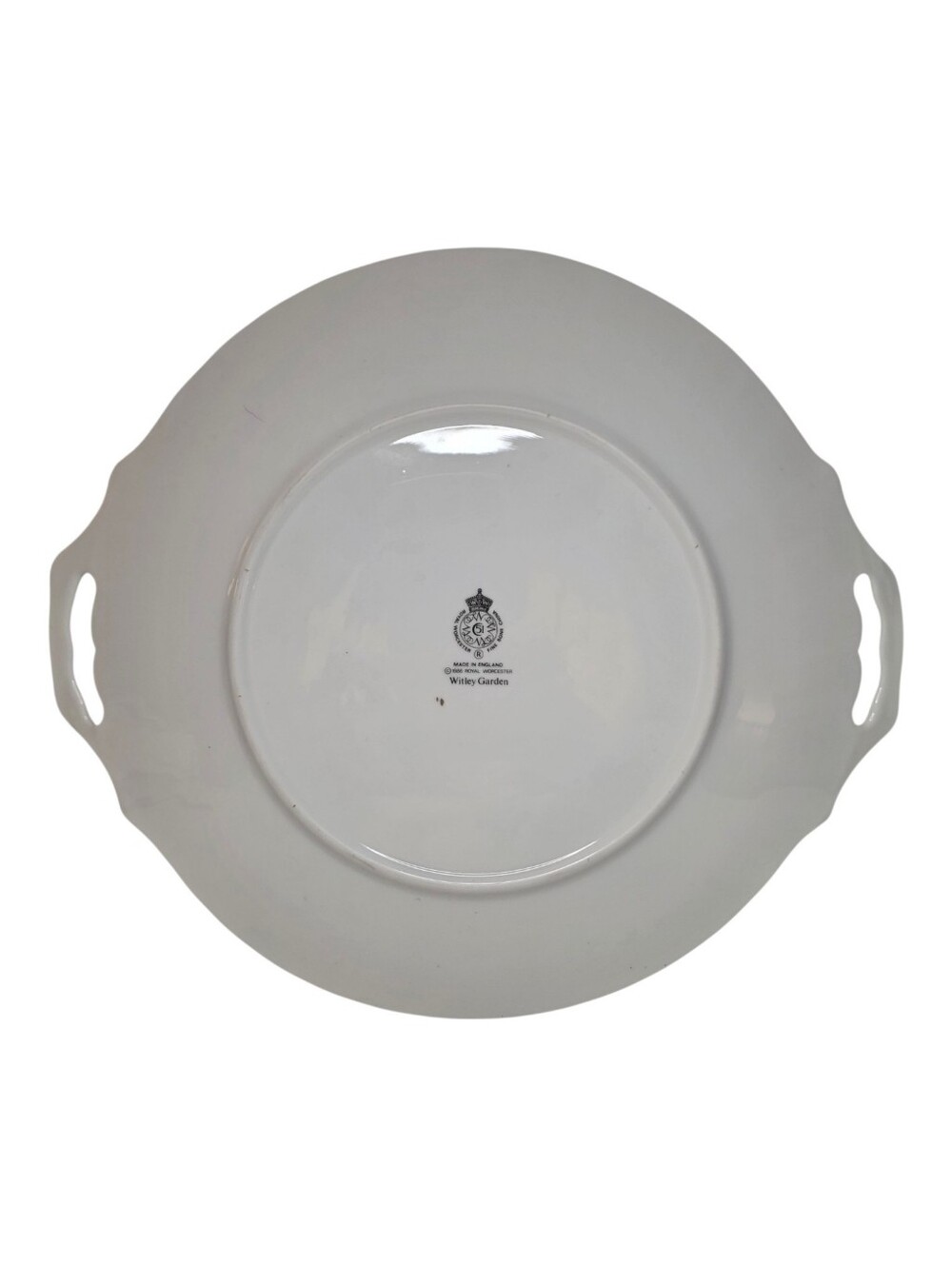 Royal Worcester Witley Garden Handled Cake Plate Floral Bone China Serving Dish - Picture 7 of 8